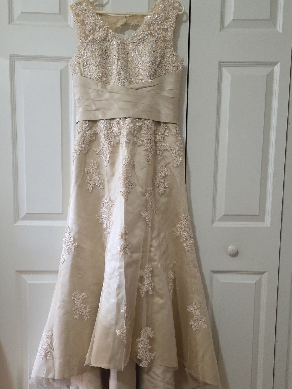JJs House Cream Lace-Trim Dress